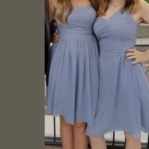 Azazie dusty blue bridesmaid dress size A6